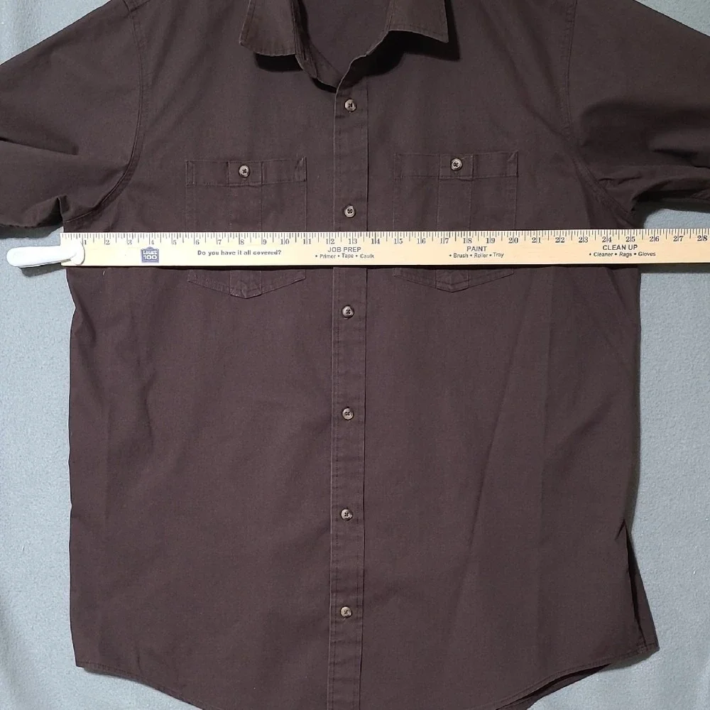 MAGELLAN Men's Dark Brown Long‎ Sleeve Button Up Shirt - Size 2XL